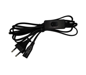 1,5m černý kabel s vypínačem