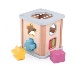 Bigjigs Toys Motorická kostka modrá