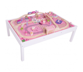 Bigjigs Rail Vláčkodráha Magical a stůl