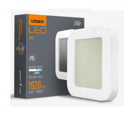 LED venkovní fasádní lampa - 24W - čtvercová- bílá