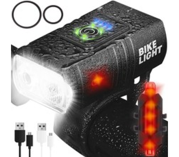 Sada LED osvětlení na kolo, 4T6, AKU 2 ks Trizand 18668