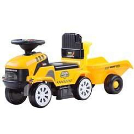 TRAKTOR Odrážedlo s přívěsným vozíkem ZA3746 - Žlutý