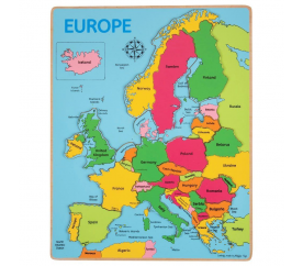 Bigjigs Toys Dřevěné puzzle mapa Evropy 25dílků
