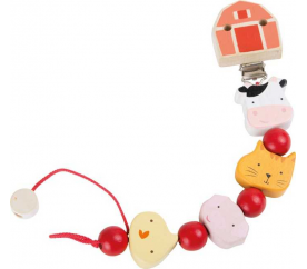 Small Foot Dřevěný držák dudlíku kravička