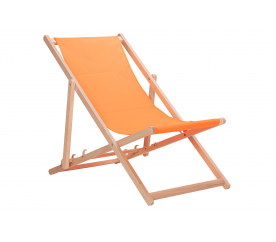 Aga Dřevěné skládací lehátko Oranžové
