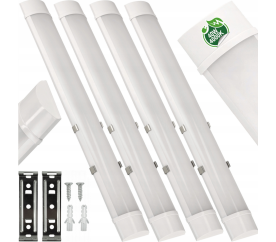 4x Přisazené LED stropní svítidlo 120cm - 230V - 40W - IP20 - neutrální bílá