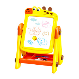 Aga4Kids Dětská tabule na fixy 2v1 Žlutá