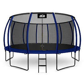 Aga SPORT EXCLUSIVE Trampolína 500 cm Tmavě modrá + ochranná síť + žebřík