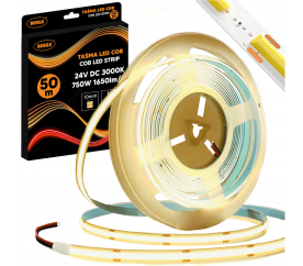 LED pásek COB Neon 24V - 528D - 15W/m - IP20 - 50m - 1650lm - teplá barva