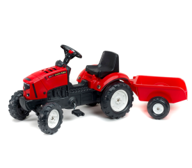 Falk Šlapací traktor LANDER Z160X Red 2030A s vlečkou