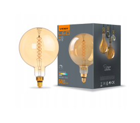 LED žárovka G200 - E27 - 8W - stmívatelná - teplá bílá