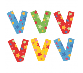 Bigjigs Toys Hvězdičkové písmenko V