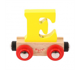 Bigjigs Rail Vagónek dřevěné vláčkodráhy - Písmeno E