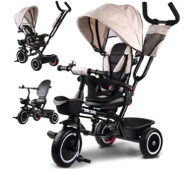 Tiny Bike 3v1 Tříkolový kočárek se stříškou SP0650 Béžový