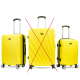 Aga Travel Sada cestovních kufrů, vel. M + S Žlutá 6CZ021 - II. JAKOST