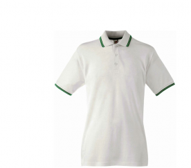 Fruit Of The Loom Tričko TIPPED POLO White Kelly Green