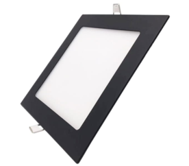 Zapuštěný LED panel 24W černý - neutrální bílá