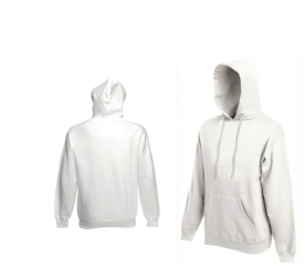 Fruit Of The Loom HOODED SWEAT White