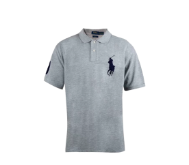 Ralph Lauren CUSTOM-FIT Grey Melange Big Pony Navy