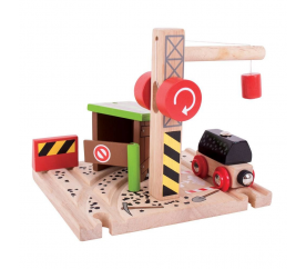 Bigjigs Rail Uhelný důl s jeřábem