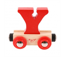 Bigjigs Rail Vagónek dřevěné vláčkodráhy - Písmeno Y