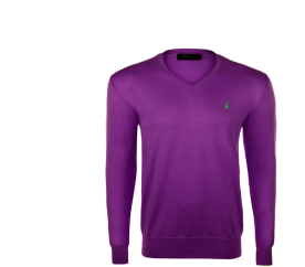 Ralph Lauren Svetr V-NECK SWEATER Pale Violet