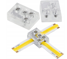 Univerzální konektor pro COB 8mm LED pásek, rovný úhlový T