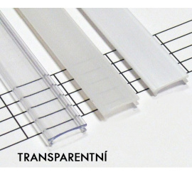 Transparentní  difuzor KLIK pro profil - D, Y, Z - 2m