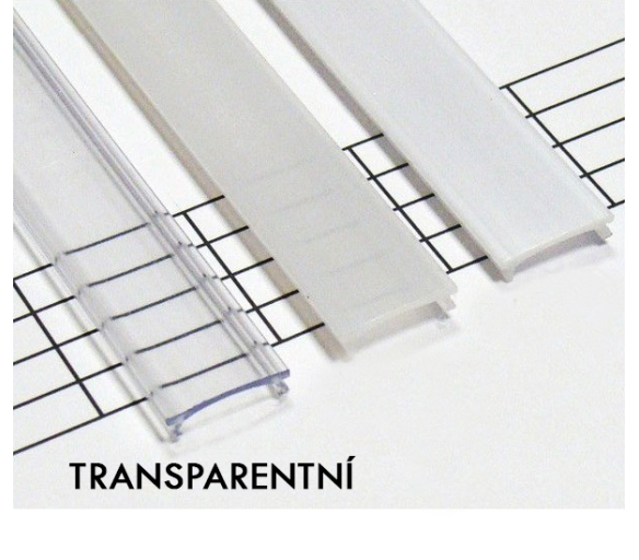 Transparentní  difuzor KLIK pro profil - D, Y, Z - 2m