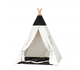 Aga4Kids Dětské týpí WIGWAM Black White