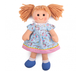 Bigjigs Toys Látková panenka Olivia 34 cm