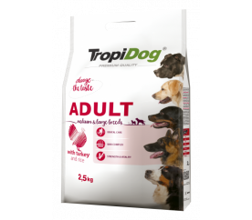 TropiDog Premium Adult M&L krocan s rýží 2,5kg