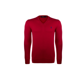 Ralph Lauren Svetr V-NECK SWEATER Tudor Red