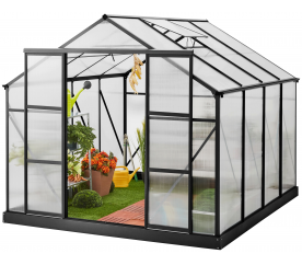 Aga Zahradní skleník MR4039 294x244x227 cm Černý + základna