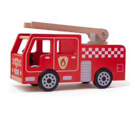 Bigjigs Toys Dřevěné hasičské auto