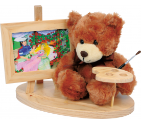 Small Foot Dřevěný dekorativní stojánek s medvídkem