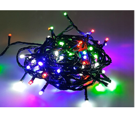 LED vánoční řetěz - 60LED - 5M - IP20 - 8 funkcí - multicolor