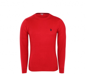 U.S. Polo Assn Svetr ROUND-NECK Red