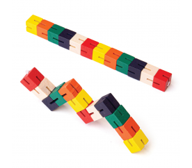 Bigjigs Toys Dřevěný hlavolam barevný had 1 ks