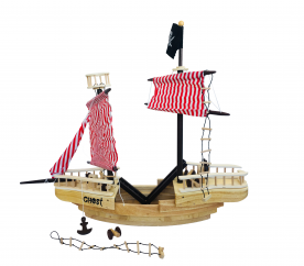 Wooden Toys Dřevěná pirátská loď