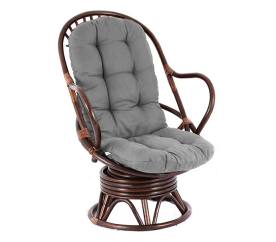 Aga Ratanové otočné křeslo PARUS Choco Grey