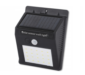 LED solární svítidlo 20 3W se senzorem pohybu a soumraku - studená bílá