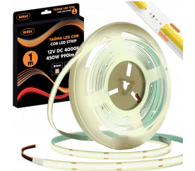 LED pásek COB Neon 12V - 480D - 9W/m - IP20 - 1m - 990lm - neutrální barva