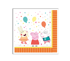 Peppa Pig Papírové ubrousky Prasátko Peppa 33x33cm 16 ks