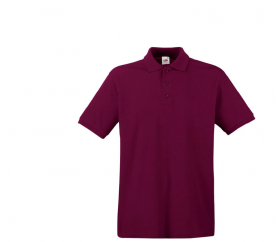 Fruit Of The Loom Tričko PREMIUM POLO Burgundy