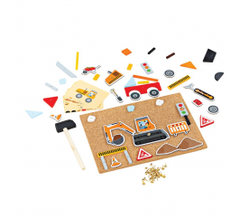 Bigjigs Toys Kreativní zatloukací hra doprava