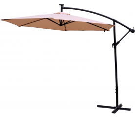 Aga Zahradní slunečník konzolový EXCLUSIV LED 300 cm Beige