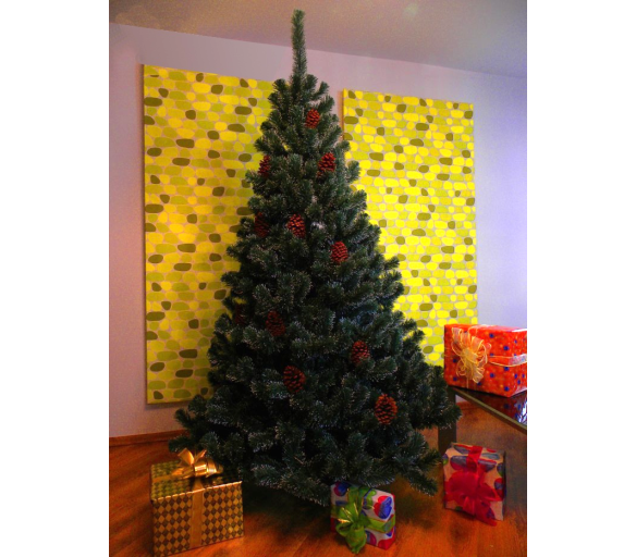Umělý vánoční stromek - Borovice bílozelená 160 cm