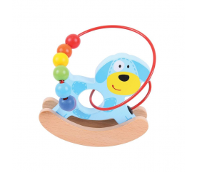 Bigjigs Baby Motorický labyrint houpačka pejsek