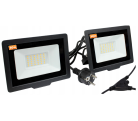LED reflektor 2x50W neutrální bílá + kabel